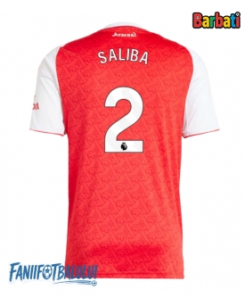 Arsenal William Saliba #2 Tricou Fotbal Replică 2025-26 Barbati Acasa